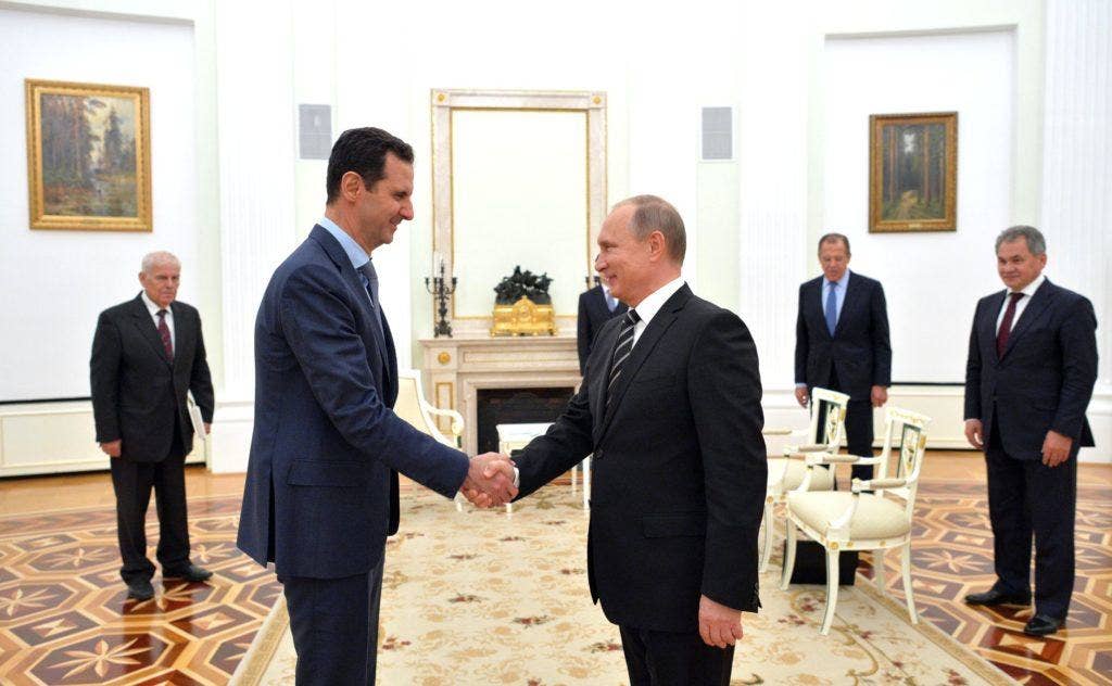 Putin with president of Syria Bashar al-Assad. (Russian government photo)