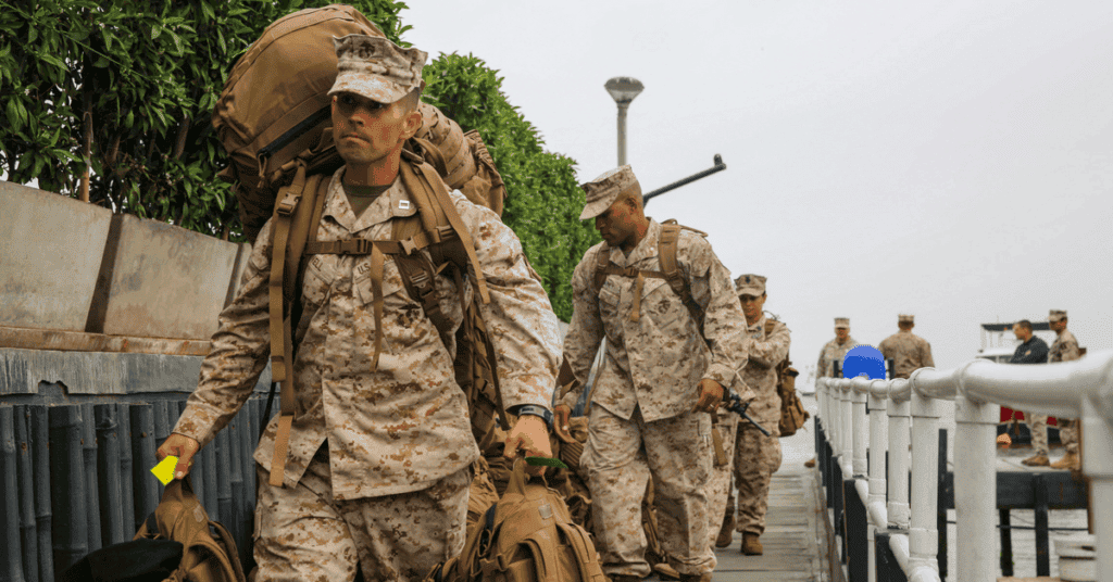 U.S. Marines with Task Force Koa Moana unload gear after arriving in Ancon, Peru, Sept. 2, 2016. Peru is on the list of locations that qualify for HDP-L.