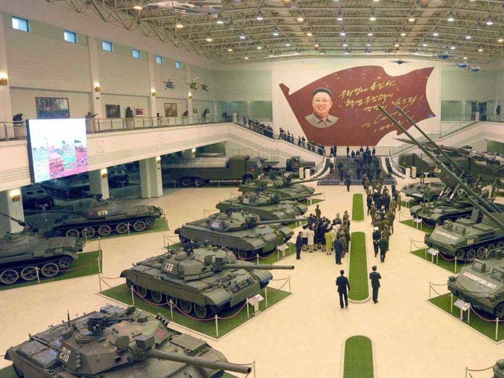 Despite being developed more than 20 years ago, Pokpung-ho battle tanks pictured on the left here are some of the most advanced equipment operated by the ground forces. (Photo: Reuters/KCNA)