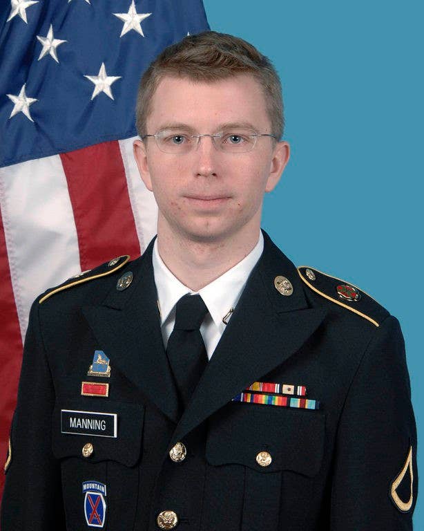 US Army photo of PFC Chelsea Manning, then known as Bradley Manning.