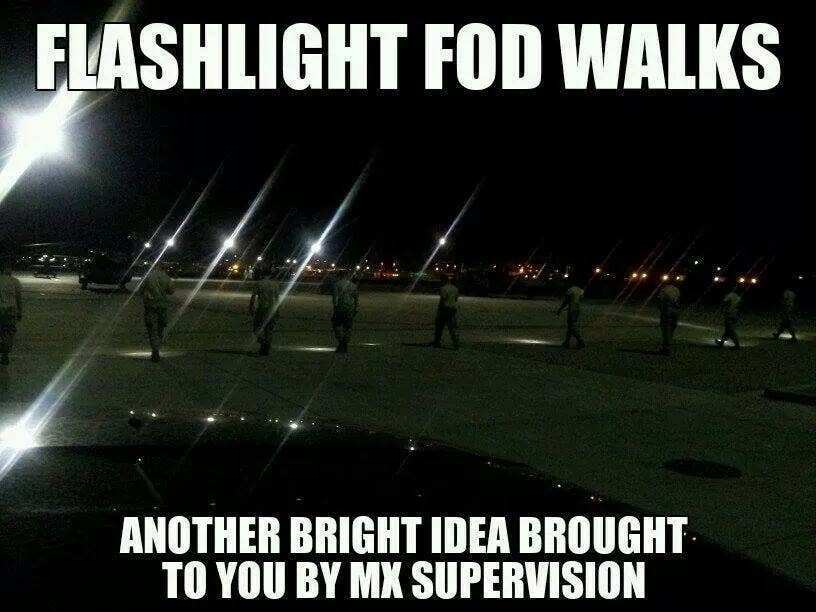 May want to tighten up the line for night time FOD walks.