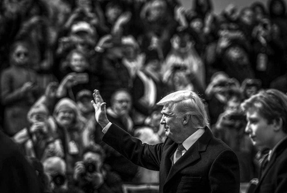 President Donald Trump at the inauguration ceremony. | Defense Department photo by Air Force Staff Sgt. Marianique Santos