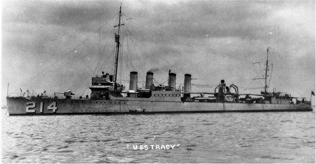 The USS Tracy sometime before 1936. (Photo: Vallejo Naval and Historical Museum)