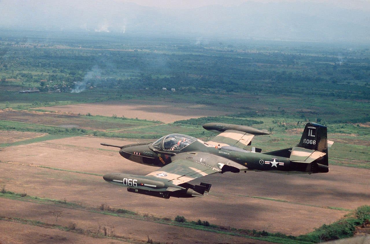 An A-37 with the Illinois Air National Guard. Similar planes have scored air-to-air kills over South America - targeting drug smugglers. (DOD photo)