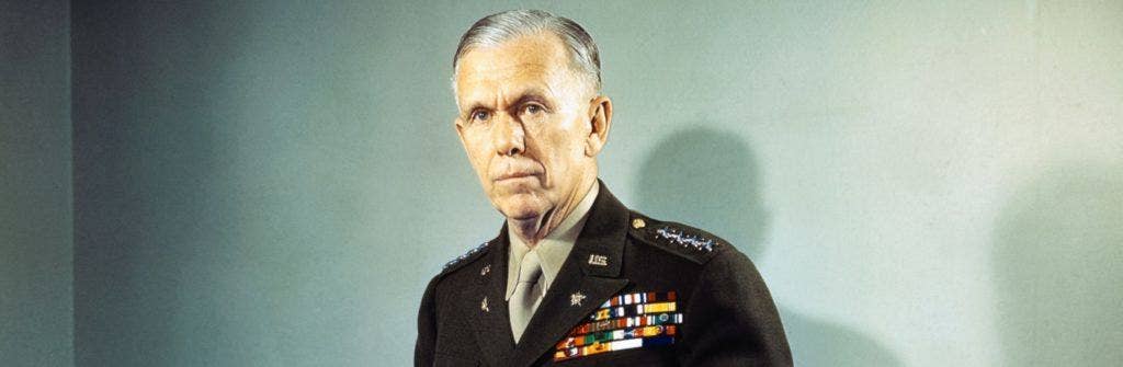 Gen. Marshall looks like he's already sick of your shit. National Archives