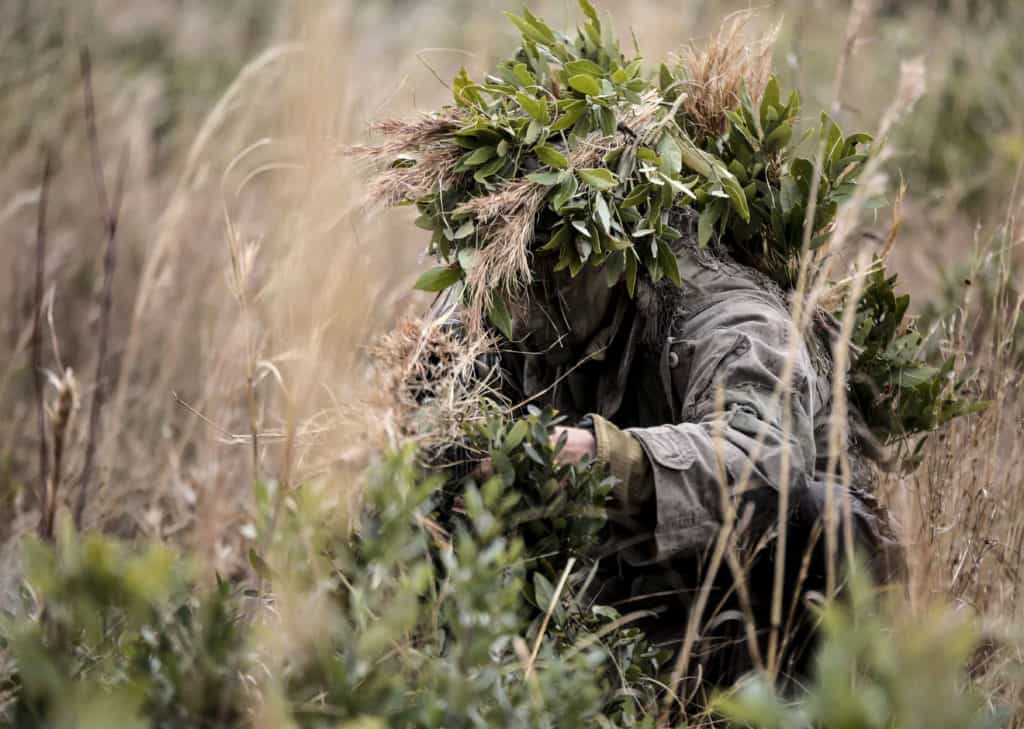A Marine undergoing training to join the scout snipers