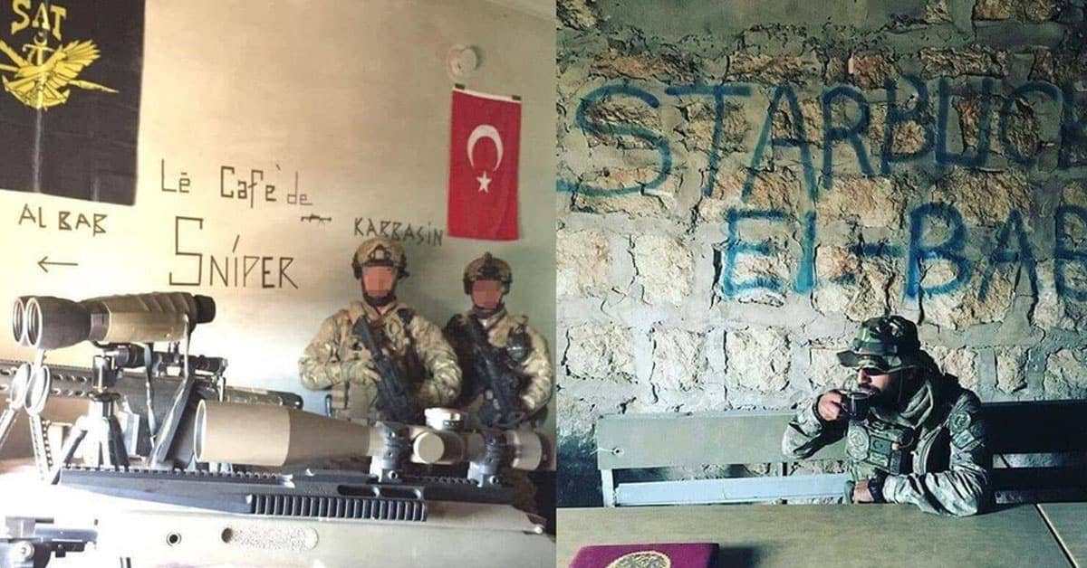 Turkish special forces opened a &#8216;sniper cafe&#8217; on the front line against ISIS