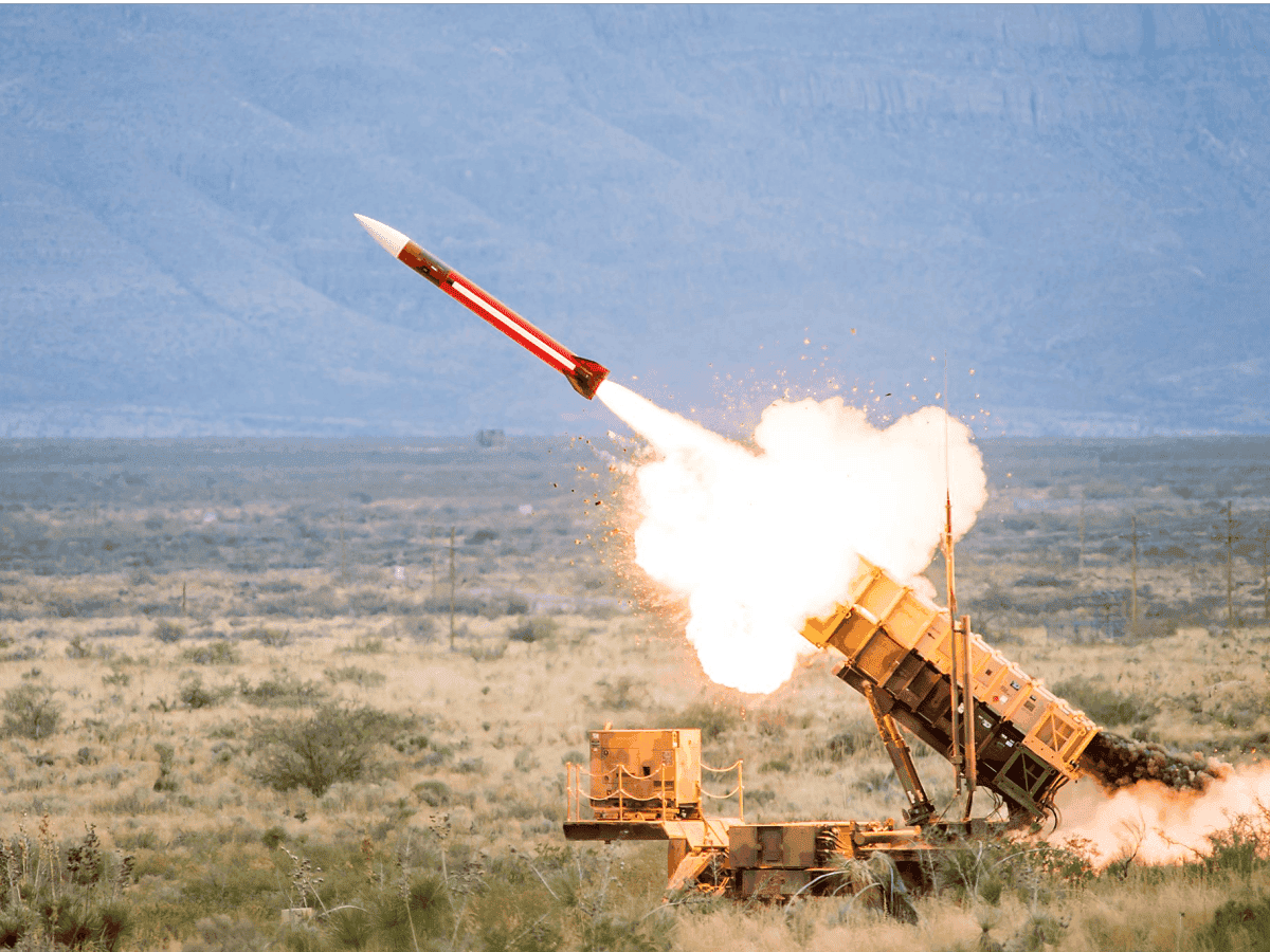 A Patriot Air and Missile Defense launcher fires an interceptor during a previous test at White Sands Missile Range in New Mexico. The latest configuration of the system, called PDB-8, has passed four flight tests and is now with the U.S. Army for a final evaluation. | Raytheon