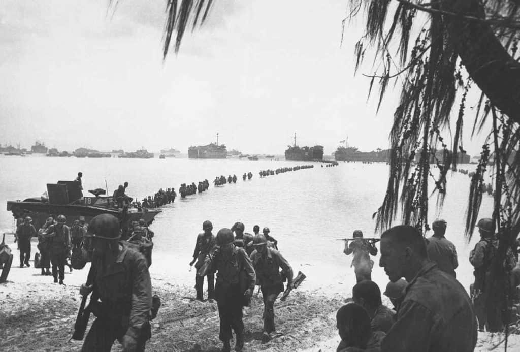 Army reinforcements arrive in Saipan, June/July 1944. (U.S. Army photo)