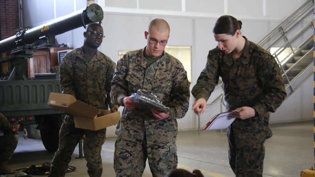 White states that the training she has received in the Marine Corps helped develop her leadership and decision-making skills. (U.S. Marine Corps photo)