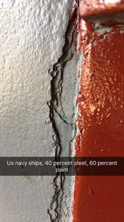 I mean, it's not like a ship can be 100 percent steel. It would never stop rusting. So we went 40/60.(via Sh*t my LPO says)