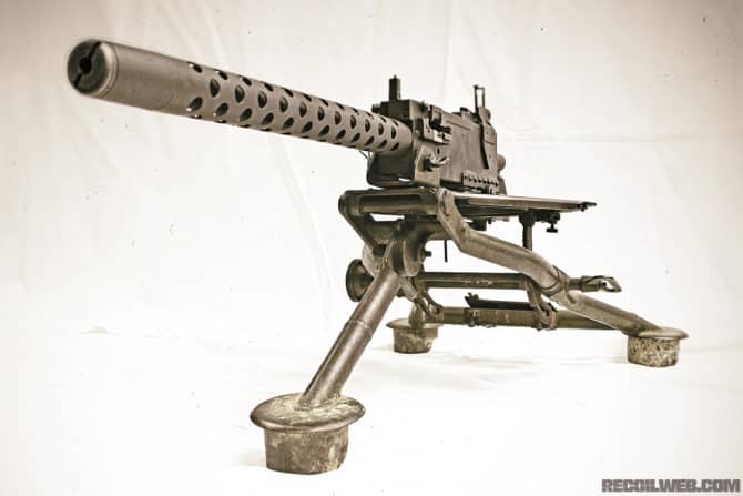 The Model 1919 was essentially an air-cooled Model 1917. It was chambered in the powerful and effective .30-06 round, modernized following extensive ballistic testing in the post-World War I years. (Photo: Terra Piccirilli, Recoilweb)