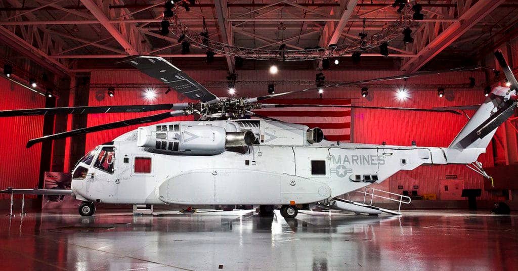 The Marine Corps Sikorsky CH-53K King Stallion helicopter is revealed during the Roll Out Ceremony at the Sikorsky Headquarters. | US Marine Corps video by Sgt. Mallory S. VanderSchans