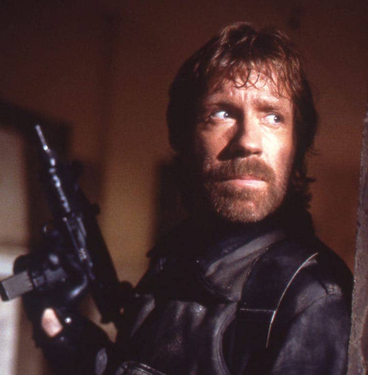 Chuck Norris always gets his man. (Source: Cannon /Screenshot)