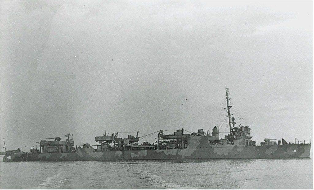 The USS Greer as she appeared in 1941, the year the crew engaged in what was likely the first American military action of World War II. The Greer engaged in a 3.5-hour fight with a German sub. (Photo: U.S. Navy)