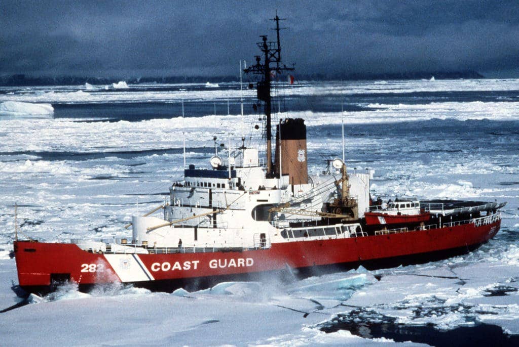 The U.S. Coast Guard Icebreaker Northwind in 1986, assisting Greenland in repopulating musk-ox herds. (Photo: U.S. Coast Guard)