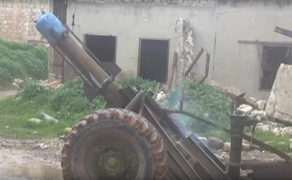 The Free Syrian Army fires a hell cannon in Syria.(Photo: YouTube/Information Weekly)