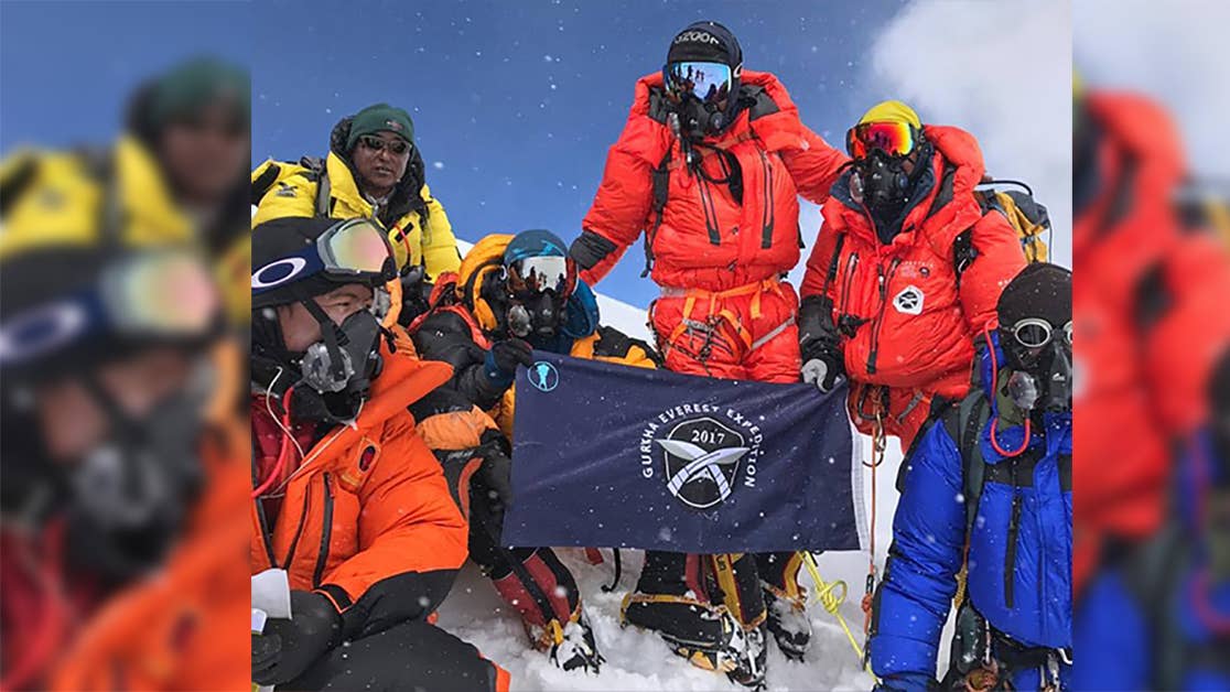 The famed Gurkha warriors have taken Everest