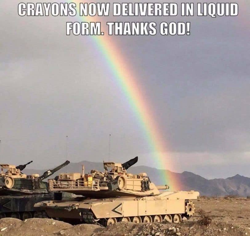 But he only pours his liquid crayons on the tankers.