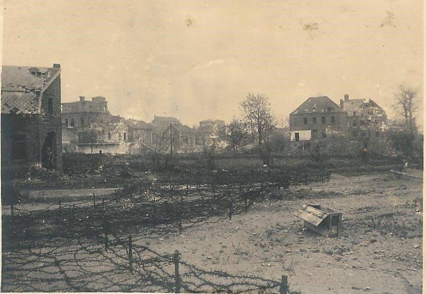 The village of Marcoing after the battle, 1918.