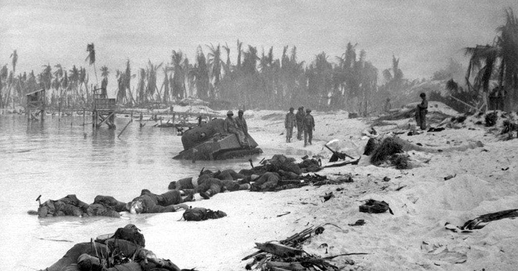 Casualties and destruction after the battle for the Tarawa Atoll. (U.S. Navy)