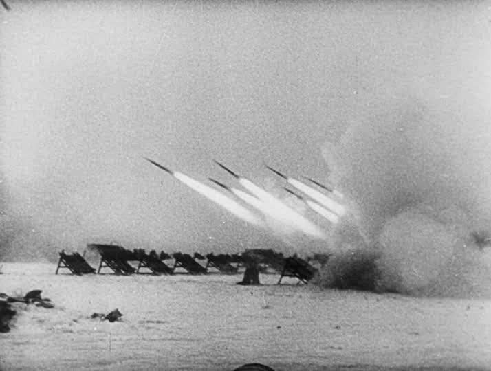 Katyusha rockets fired during the Battle of Stalingrad in 1942.