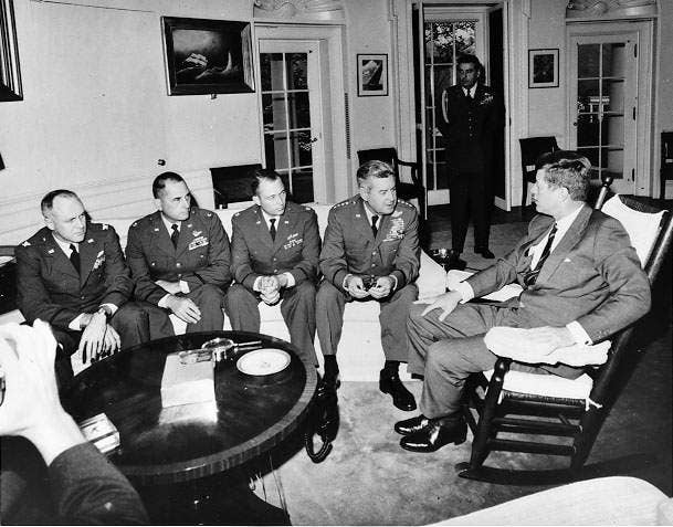 President John F. Kennedy briefed on Operation Mongoose