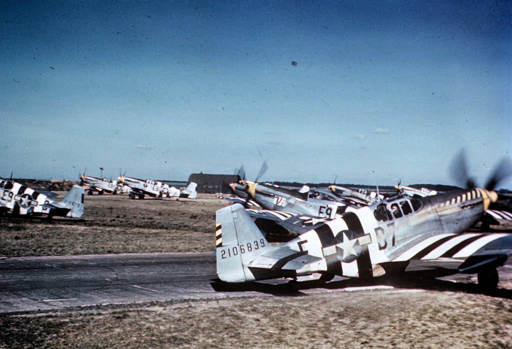 P-51B Mustangs with the 361st Fighter Group. (DOD photo)