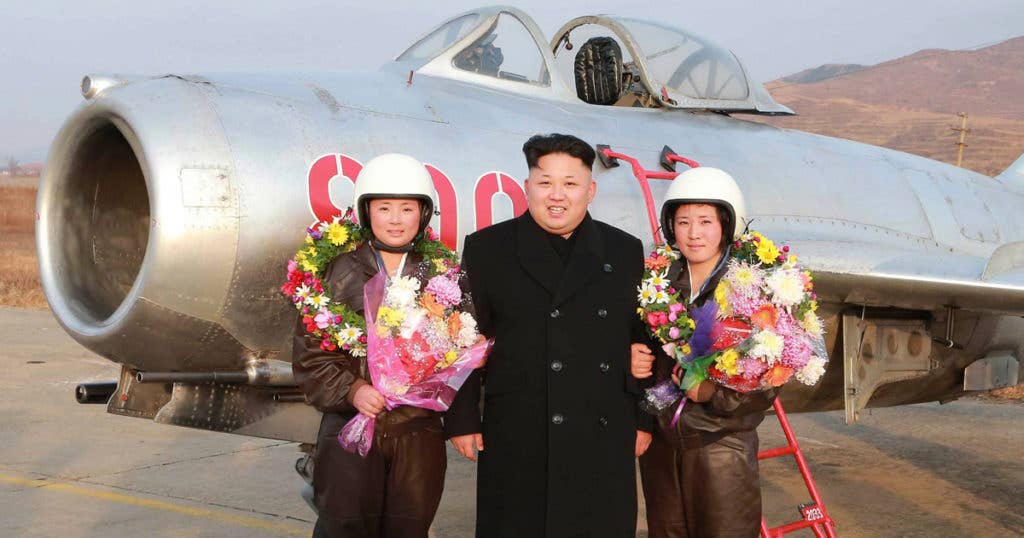Pictured here are two reasons why North Korea's air force is awful, and neither of them are female.