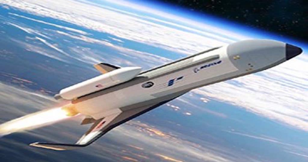 Artist rendering of an experimental U.S. military space plane. (Photo from DARPA)