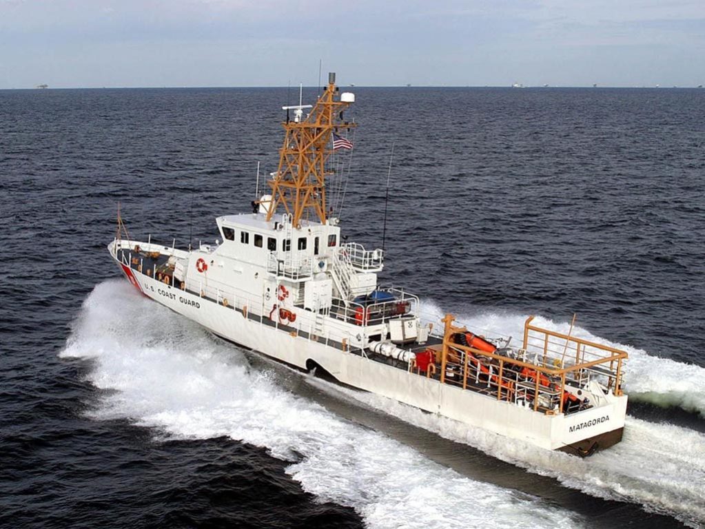 USCGC Matagorda (WPB 1303), one of eight Island-class cutters that were lengthened and modernized. She is now in mothballs. (USCG photo)