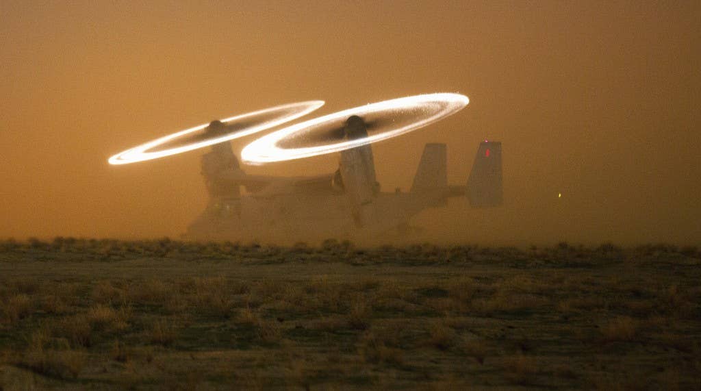 v-22 osprey taking off