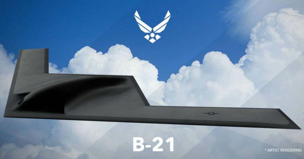 Rendering of the B-21 next-generation bomber, courtesy of USAF