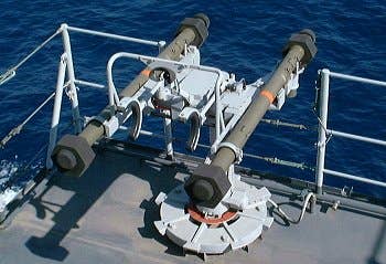 The Simbad missile system that fires the Mistral man-portable SAM. (Wikimedia Commons)