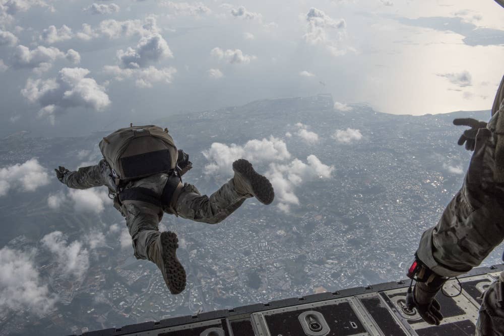 USAF special operations troopers jump from an MC-130J Commando II over Japan (Photo US Air Force)
