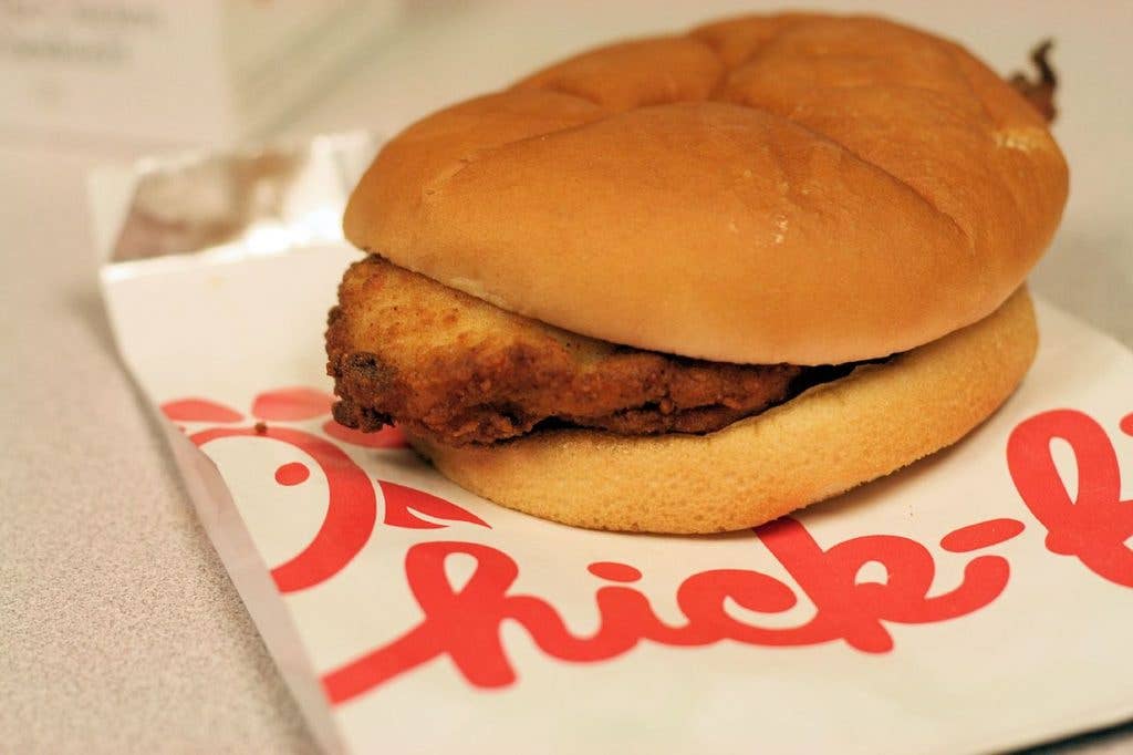 Chick-Fil-A's signature food item: The chicken sandwich. A Chick-Fil-A restaurant came to the culinary rescue of deployed National Guard troops. (Wikimedia Commons)