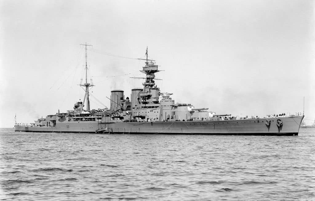 The British battlecruiser HMS Hood was sunk when her magazines exploded in the Battle of the Denmark Strait. (Wikimedia Commons)