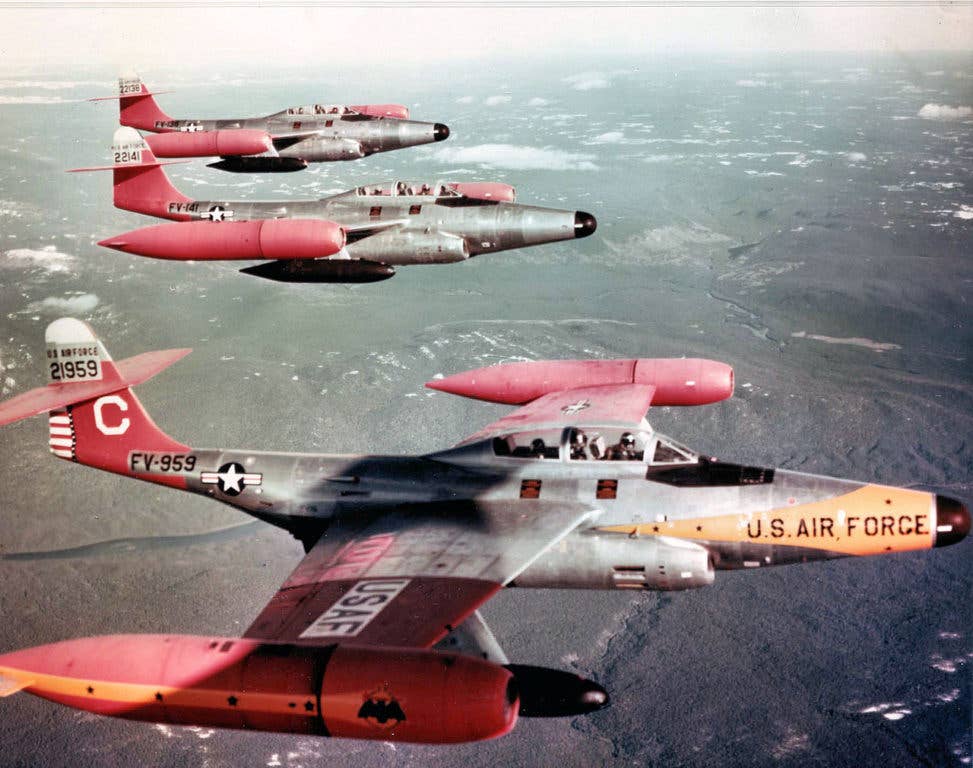 Three Northrop F-89 Scorpions. (U.S. Air Force photo)
