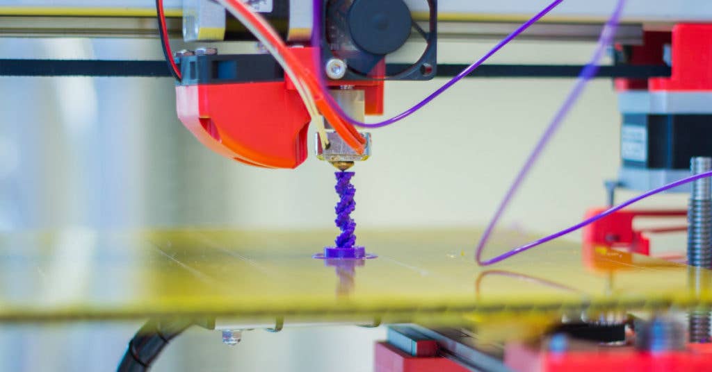 3D Printing in a laboratory setting. Now, imagine a field-deployable 3D printer set-up, along with something to harvest or recycle materials to use in the printer. (Photo by Jonathan Juursema.)