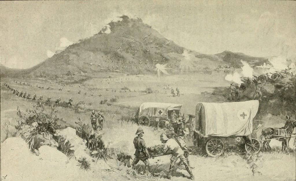 Illustration of the Battle of Graspan where royal Marines fought Boers. (Illustration: Public Domain)