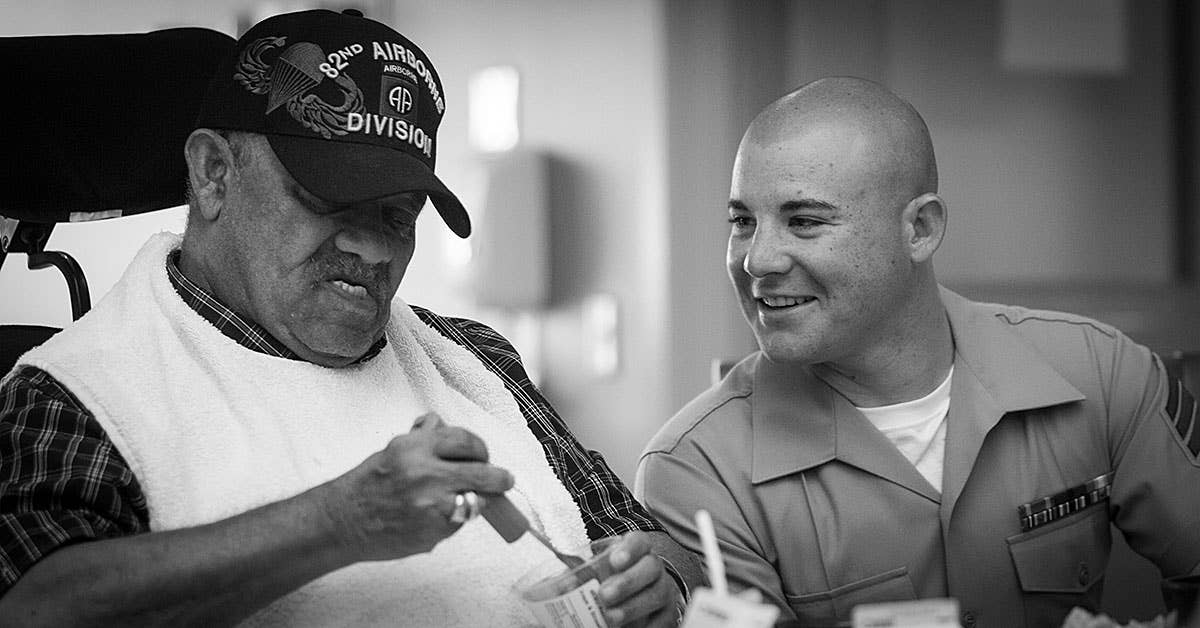 This is how Marines pay their respects to our veterans in hospice