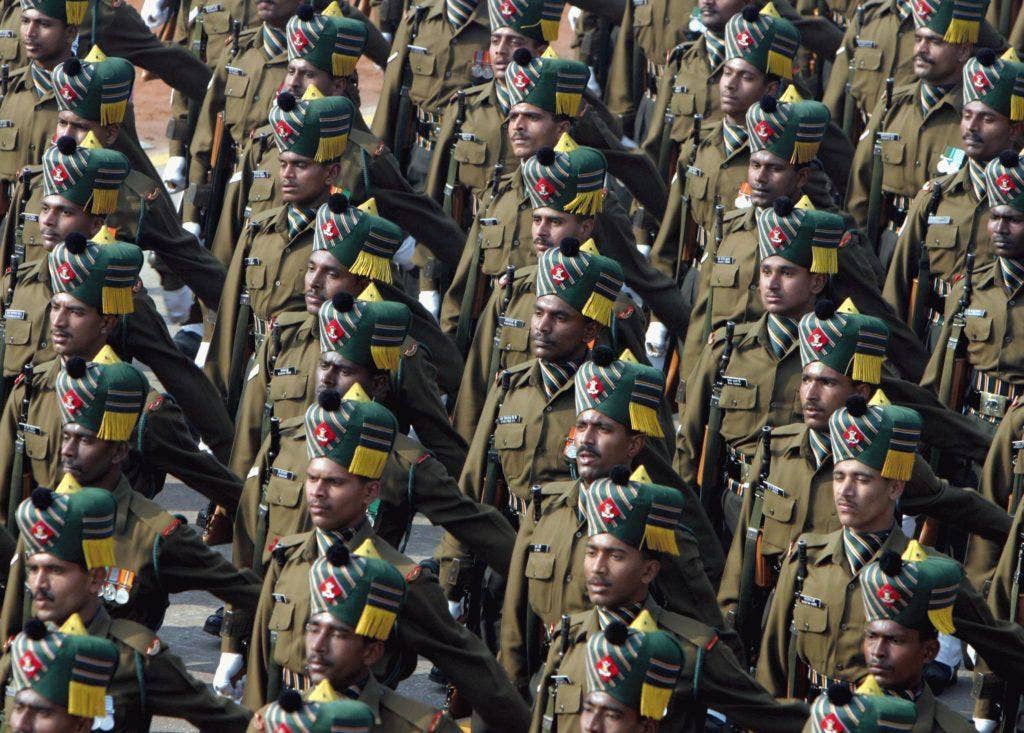 Indian Army Soldiers of the Madras Regiment.