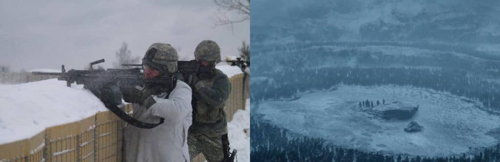 A good fighting position makes all the world. (Photo via Army.mil  Screen grab via HBO Go)