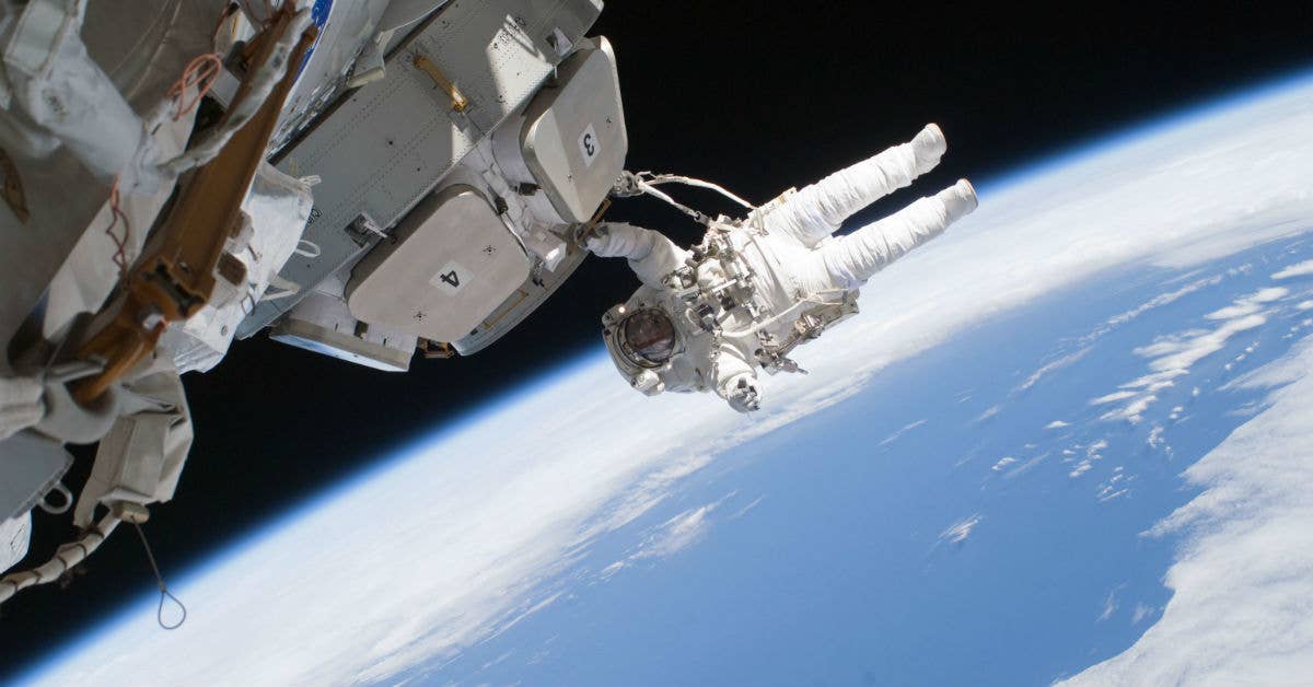 An astronaut performing a spacewalk. Photo from NASA.