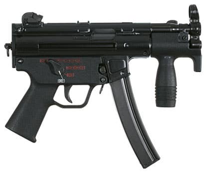 The HK MP5K is about 12.5 inches long, but stocks of this weapon are getting long in the teeth and its 9mm round doesn't have much range. (Photo from Heckler  Koch)