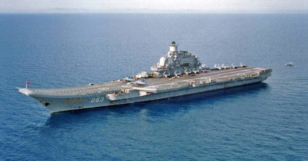 Russian aircraft carrier Admiral Kuznetsov. (Department of Defense)