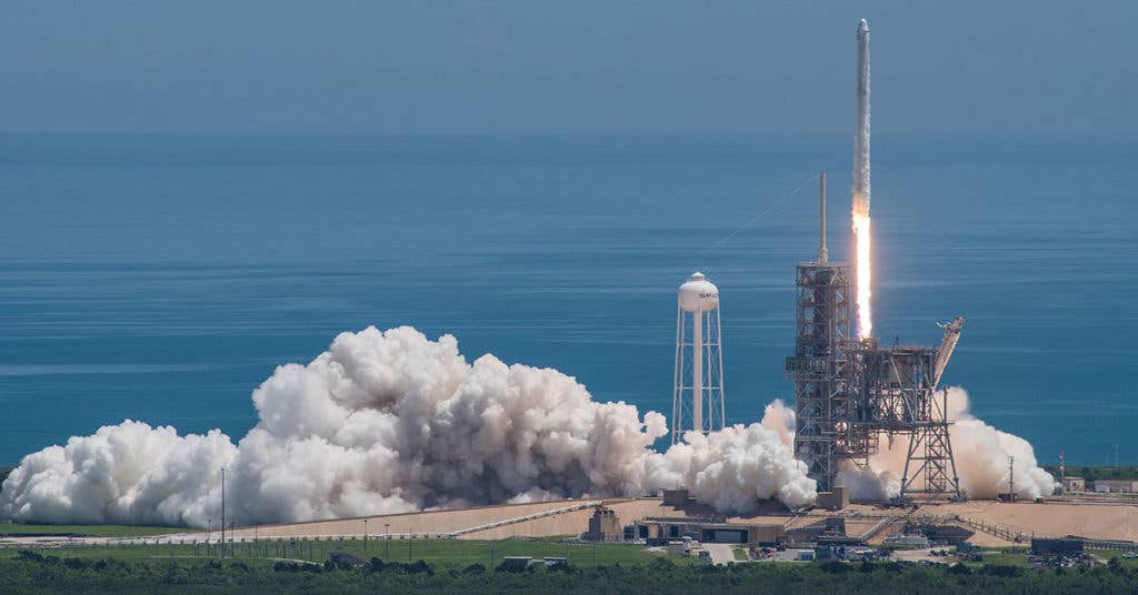 The 45th Space Wing supported SpaceX's launch of the twelfth Commercial Resupply Services mission (CRS-12) from Launch Complex 39A Aug. 14, 2017, at 12:31 p.m. EDT. (Courtesy photo by SpaceX)