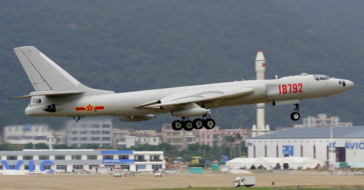 People's Liberation Army Air Force Xian HY-6 at Zhuhai Airshow. Wikimedia Commons photo from user Li Pang.