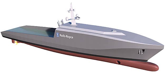 A look at an artist's impression of an unmanned ship. (Rolls Royce graphic)
