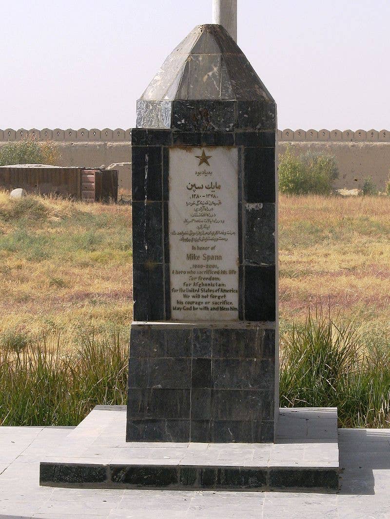 A memorial to Spann, built at Qala-i-Jangi (Photo Wikimedia Commons)